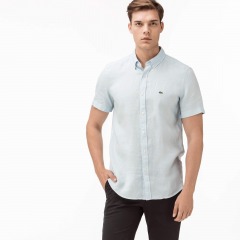 Мужская льняная рубашка Lacoste Slim Fit