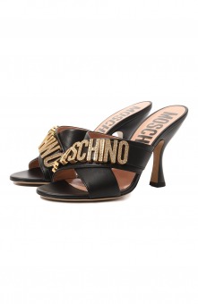 Кожаные мюли Moschino