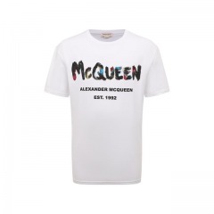 Хлопковая футболка Alexander McQueen