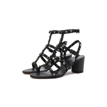 Кожаные босоножки Rockstud Valentino