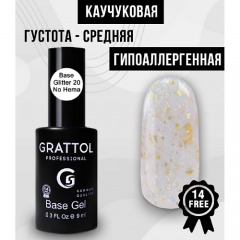 GRATTOL Каучуковая гель база поталь для ногтей