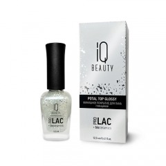 IQ BEAUTY Финишное покрытие для лака с поталью глянцевое PROLAC+bioceramics 12.5